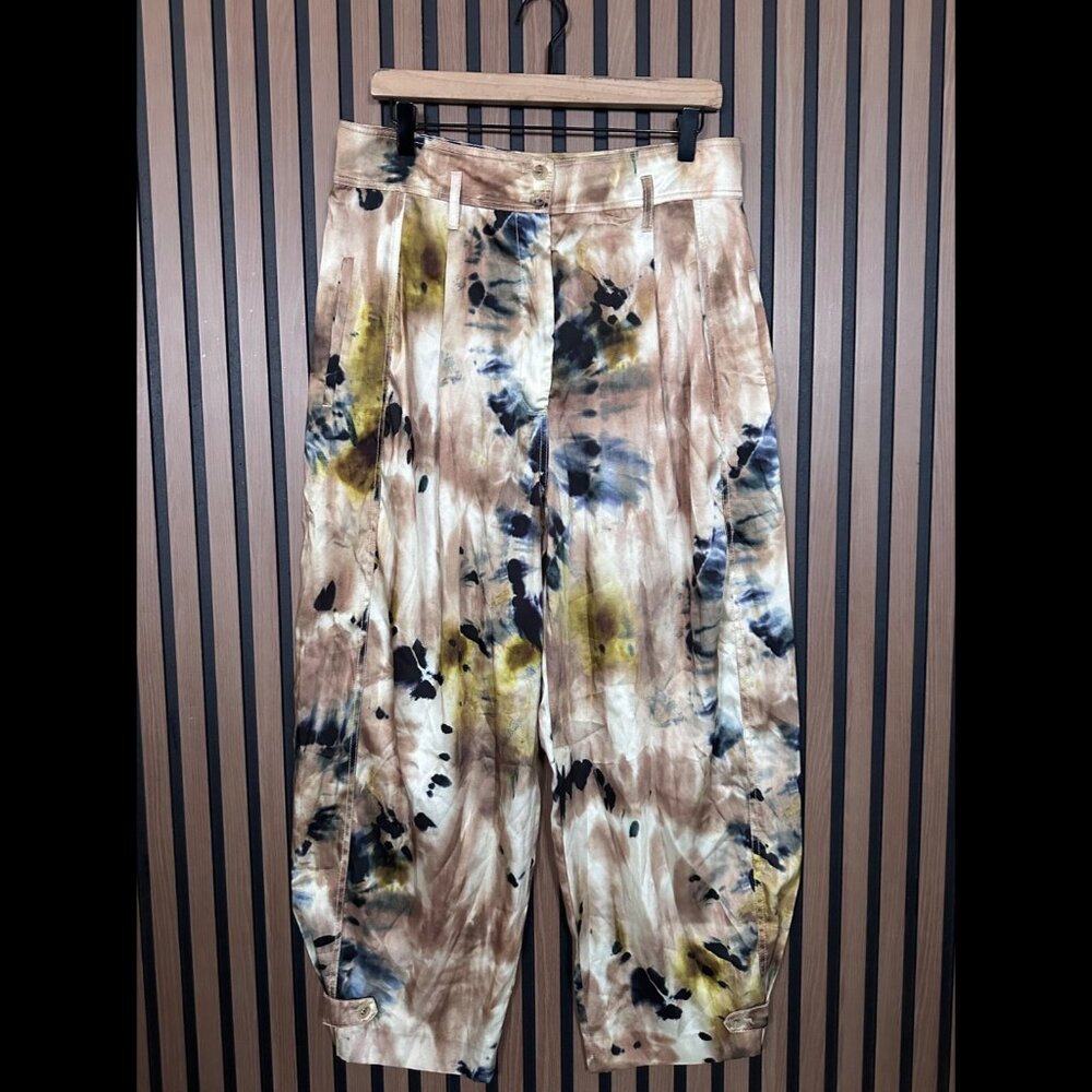 Tie-Dye Wide Leg Women's Pants - Multicolor